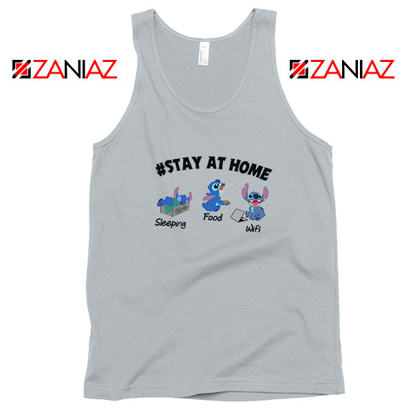 Stitch Stay At Home Sport Grey Tank Top