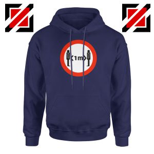 Time Keep Distance Navy Blue Hoodie