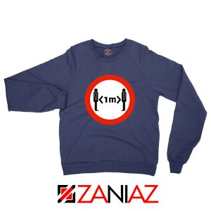 Time Keep Distance Navy Blue Sweatshirt