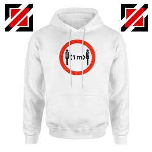 Time Keep Distance White Hoodie