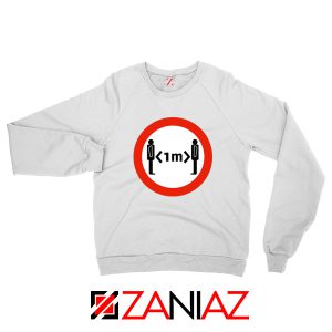 Time Keep Distance White Sweatshirt