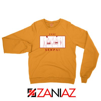 Your Senpai Zero Two Orange Sweatshirt