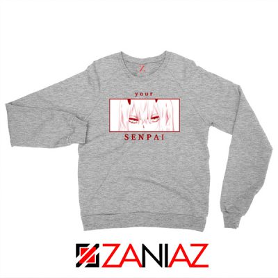 Your Senpai Zero Two Sport Grey Sweatshirt