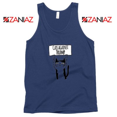 Cats Against Trump Navy Blue Tank Top