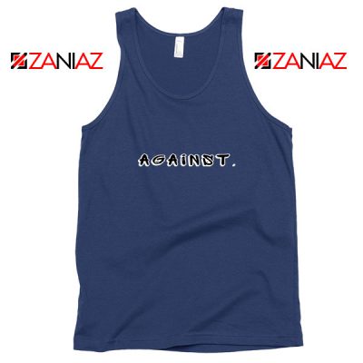 Against American Protest Navy Blue Tank Top