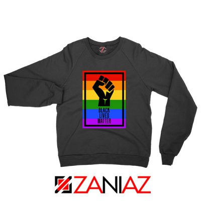 BLM Fist Rainbow Black Sweatshirt