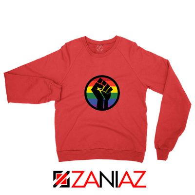 BLM LGBTQ Rainbow Red Sweatshirt