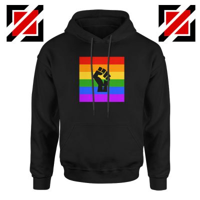 BLM Pride Rainbow Black Hoodie