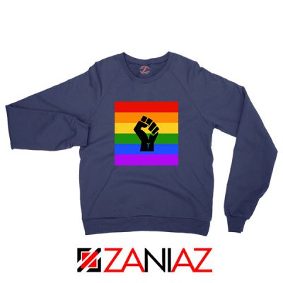 BLM Pride Rainbow Navy Blue Sweatshirt