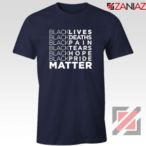 Black Lives Deaths Navy Blue Tshirt