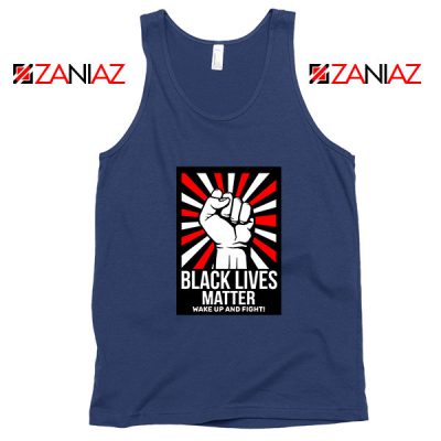 Black Lives Matter Movement Navy Blue Tank Top