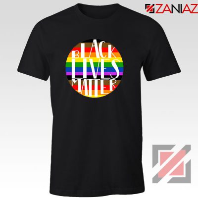 Black Lives Matter Rainbow Black Tshirt