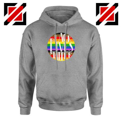 Black Lives Matter Rainbow Sport Grey Hoodie