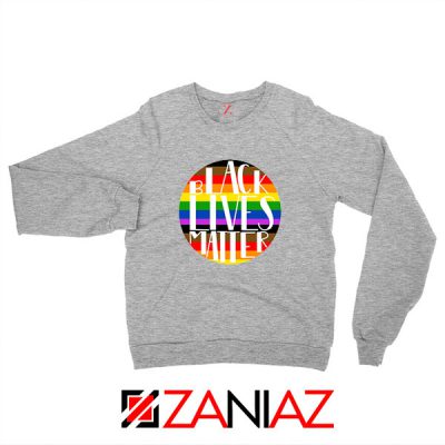 Black Lives Matter Rainbow Sport Grey Sweatshirt