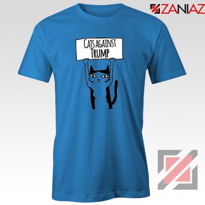 Cats Against Trump Blue Tshirt