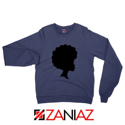 Cheap Afro Woman Navy Blue Sweatshirt
