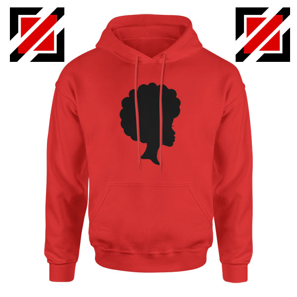 Cheap Afro Woman Red Hoodie