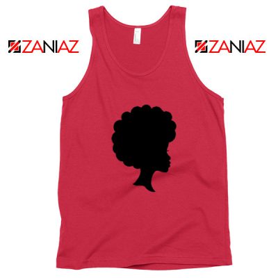 Cheap Afro Woman Red Tank Top