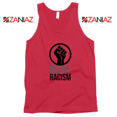 Cheap Resist Racism Red Tank Top