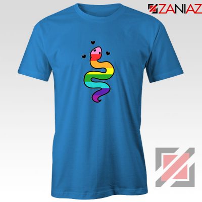 Gay Pride Snake Blue Tshirt
