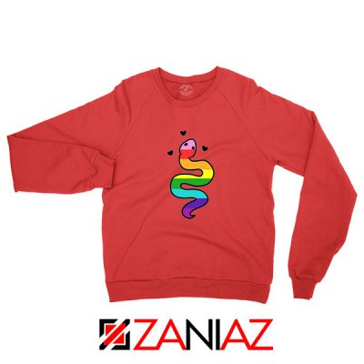 Gay Pride Snake Red Sweatshirt