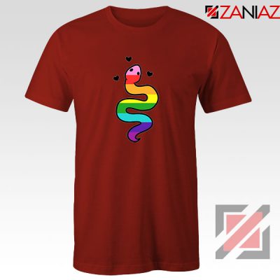 Gay Pride Snake Red Tshirt