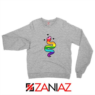 Gay Pride Snake Sport Grey Sweatshirt