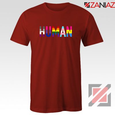 Human Queer Red Tshirt