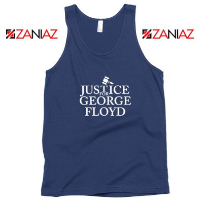 Justice For George Navy Blue Tank Top