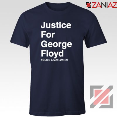 Justice for George Floyd Navy Blue Tshirt