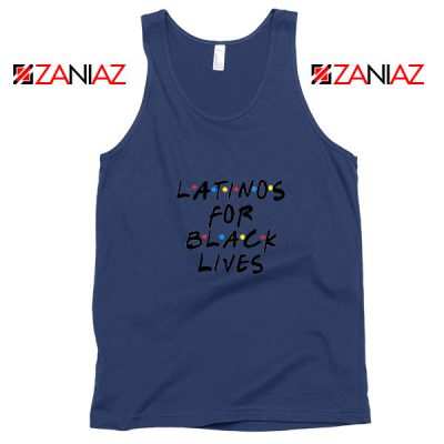 Latino For Black Lives Navy Blue Tank Top