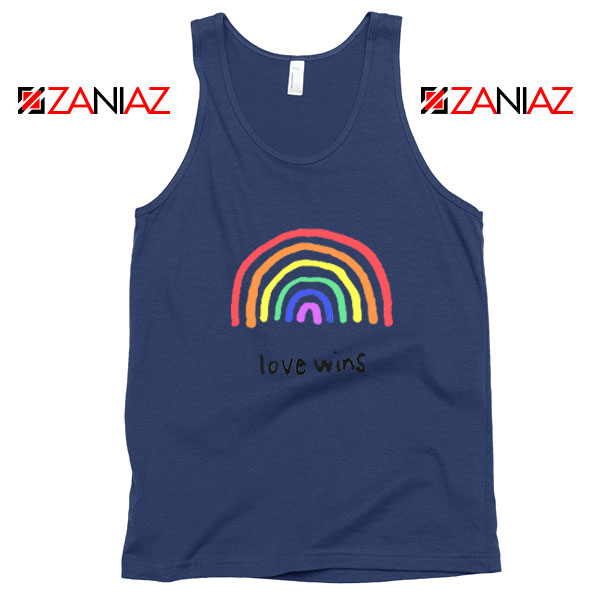 Love Wins Navy Blue Tank Top