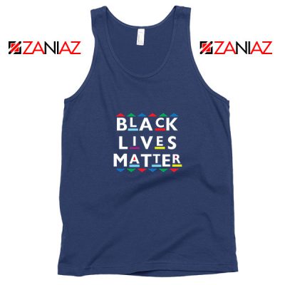 Martin Logo Black Lives Matter Navy Blue Tank Top