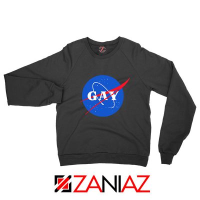 Nasa Logo Gay Black Sweatshirt