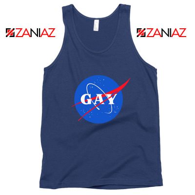 Nasa Logo Gay Navy Blue Tank Top