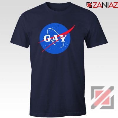 Nasa Logo Gay Navy Blue Tshirt