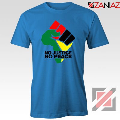 No Justice No Peace Blue Tshirt