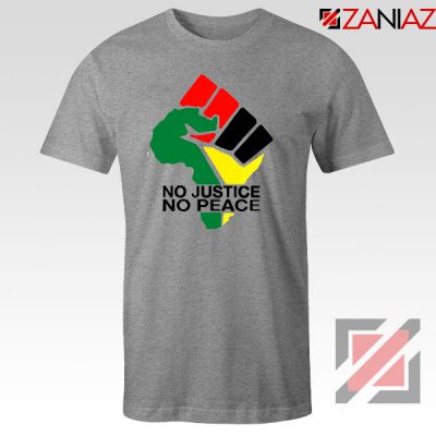 No Justice No Peace Sport Grey Tshirt