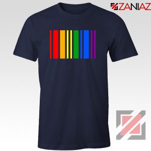 Rainbow Barcode Navy Blue Tshirt