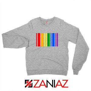 Rainbow Barcode Sport Grey Sweatshirt