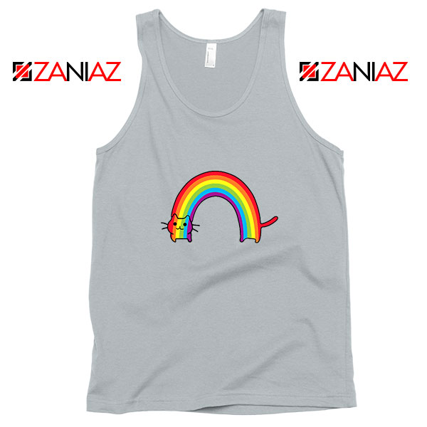 Rainbow Cat Sport Grey Tank Top