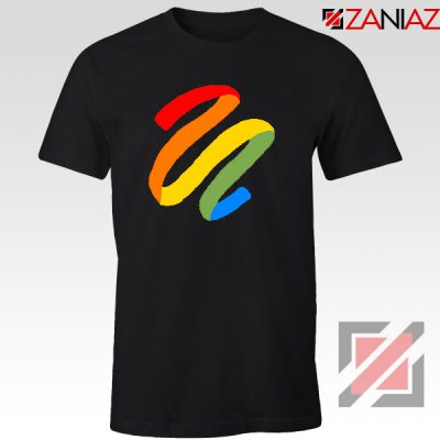 Rainbow Ribbon Black Tshirt