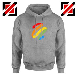 Rainbow Ribbon Sport Grey Hoodie