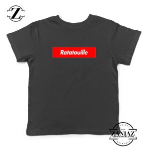 Ratatouille Red Logo Kids Black Tshirt