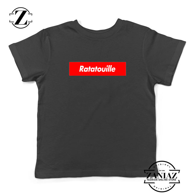 Ratatouille Red Logo Kids Black Tshirt