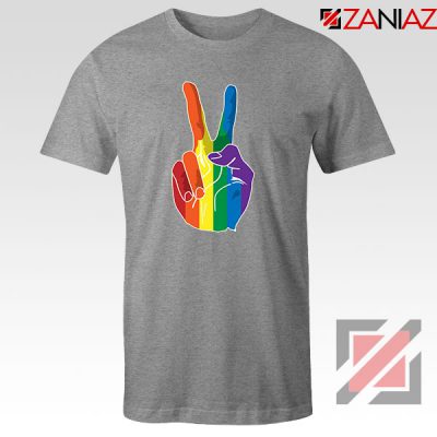 Sign Of Peace Rainbow Sport Grey Tshirt