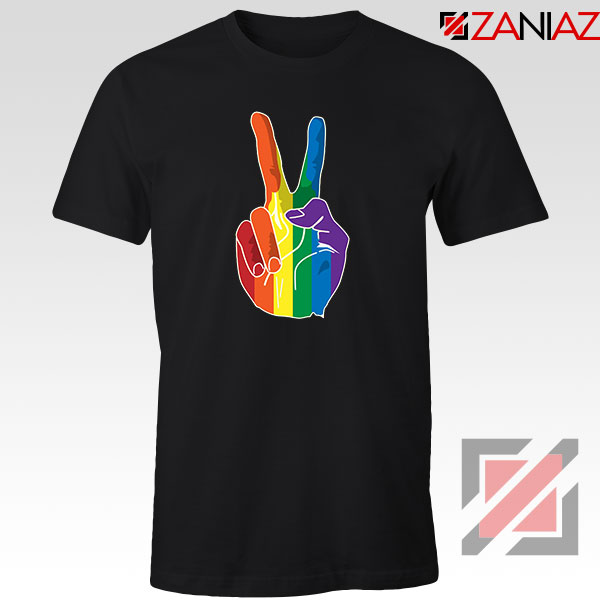 Sign Of Peace Rainbow Tshirt Social Justice Tee Shirts S-3XL