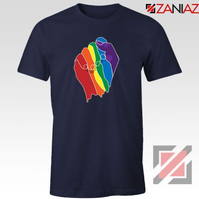 Sign Of Unity Rainbow Navy Blue Tshirt