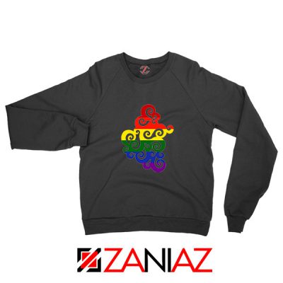 Swirly Pride Black Sweatshirt