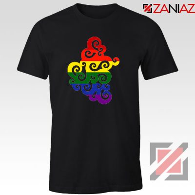 Swirly Pride Black Tshirt